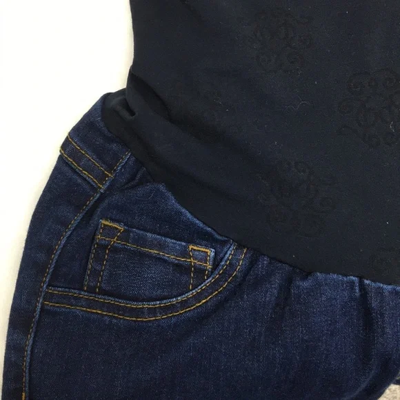 Jessica Simpson Dark Wash Skinny Maternity Jeans Size S EXCELLENT Condition - Picture 3 of 6